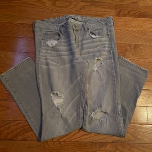 Distressed A&E Gray jeans